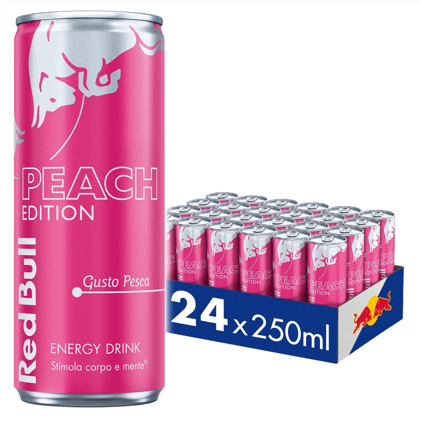 Red Bull Energy Drink, Gusto Pesca, 250 ml (24 Lattine)