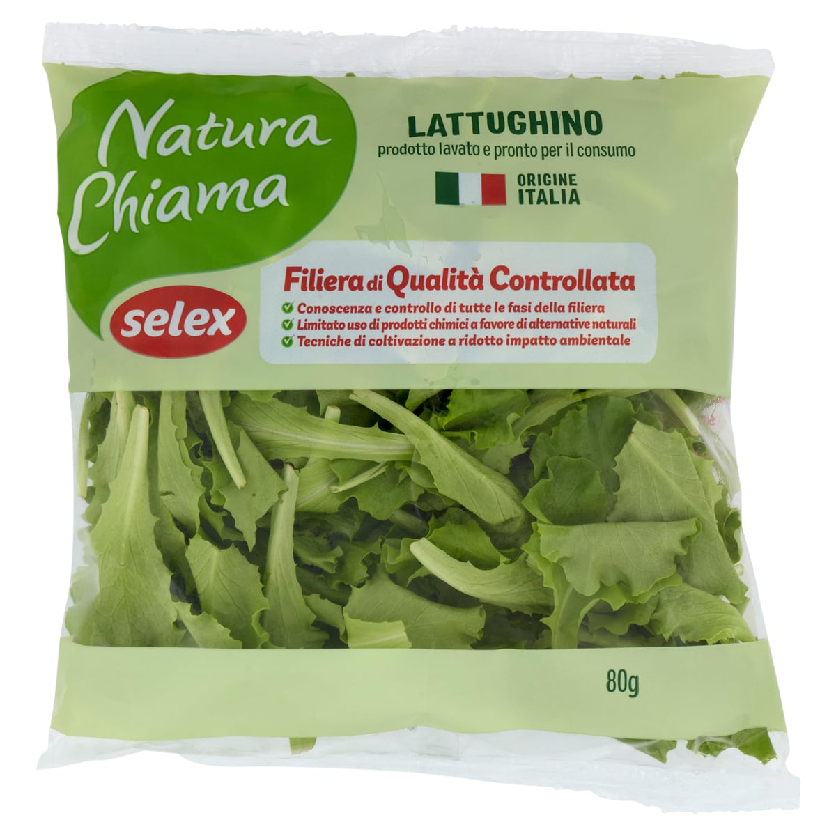 Selex Natura Chiama Lattughino Lavato e Pronto per il Consumo 80 g
