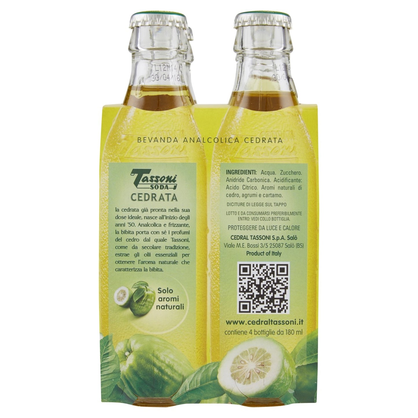 Tassoni Cedrata 18cl X4, 72cl