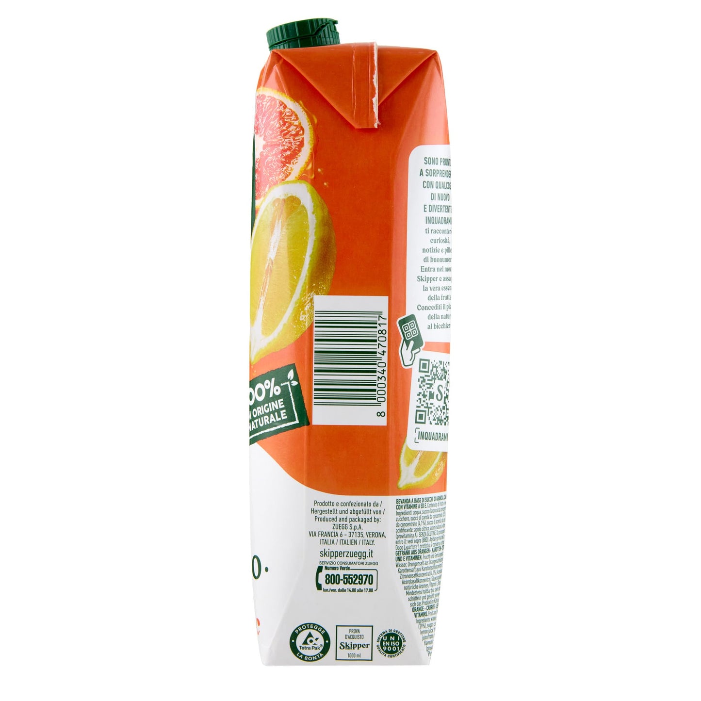 Zuegg Skipper Succo di Frutta Ananas (Confezione da 3)