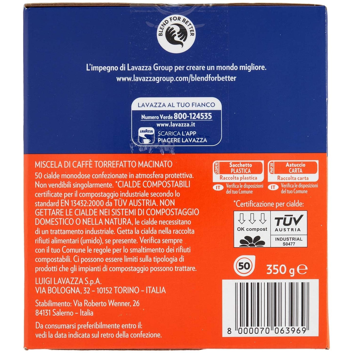 Lavazza Caffe' In Cialde Crema&Gusto Forte 50c, 350g