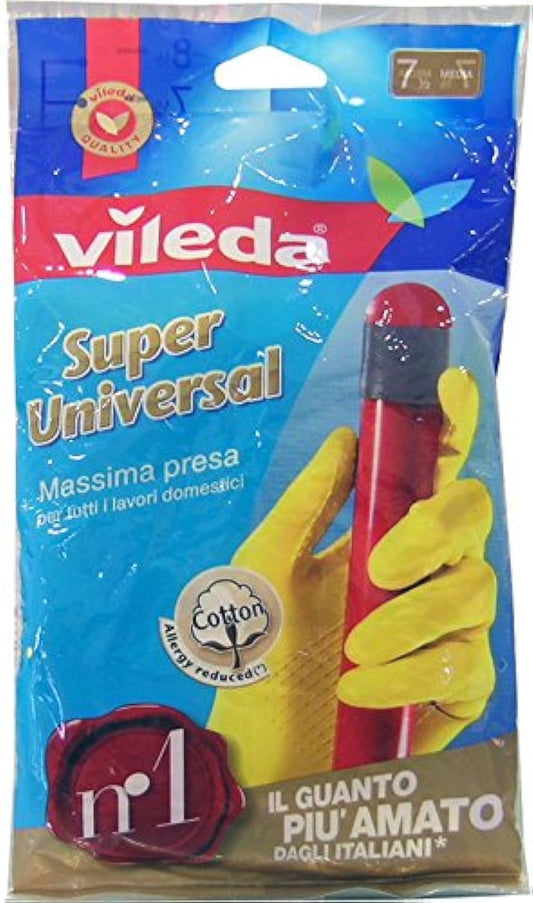 12 x VILEDA Guanti Super Universal Taglia M 2 PEZZI