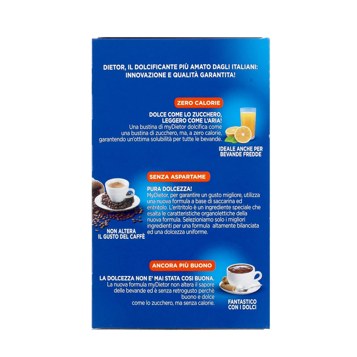 Dietor - MyDietor Dolcificante Naturale 0 kcal, Senza Glutine, Senza Aspartame - 8 Confezioni da 300 Bustine Ciascuna