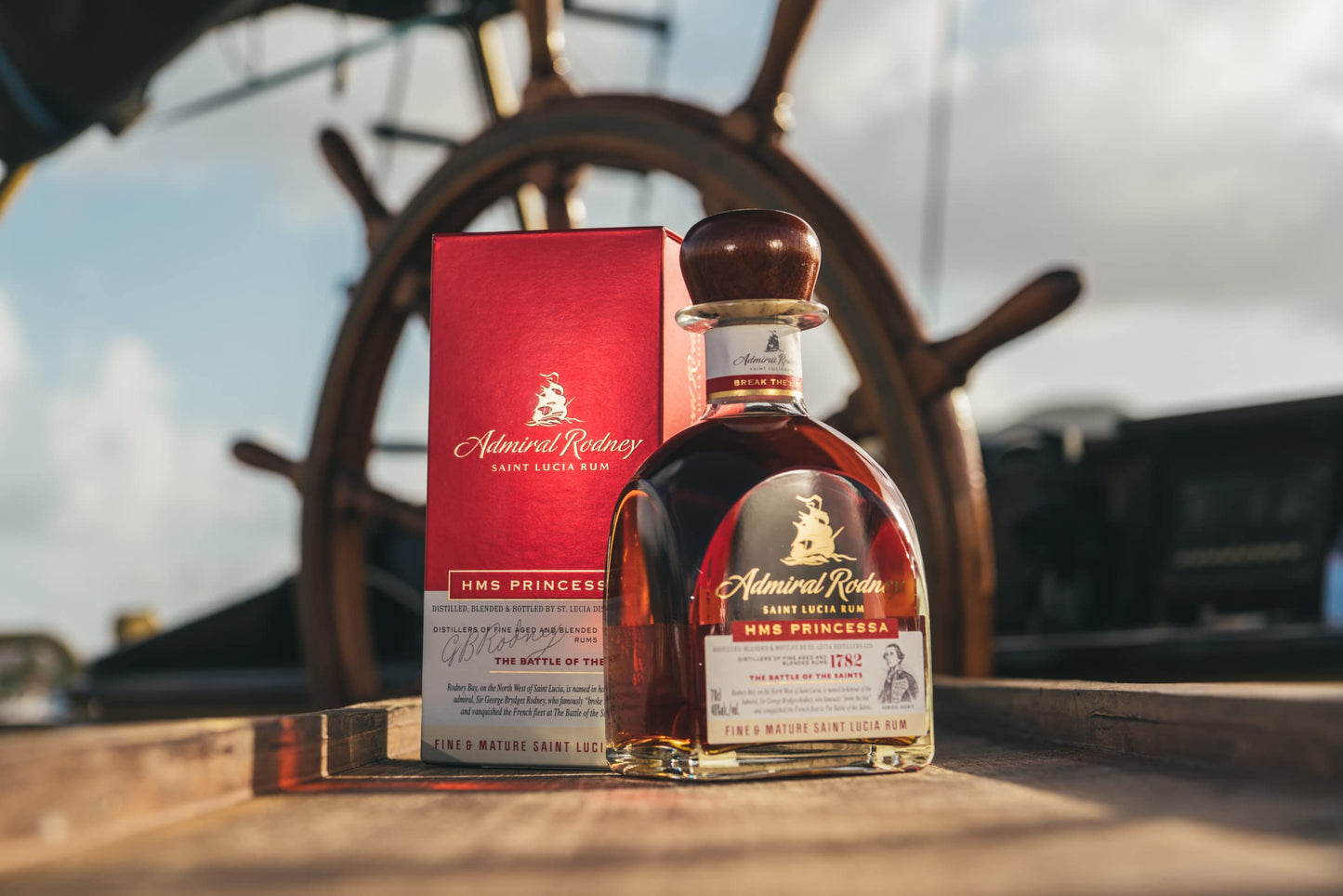 Admiral Rodney HMS PRINCESSA Fine & Mature Saint Lucia Rum 40% Vol. 0,7l in Giftbox