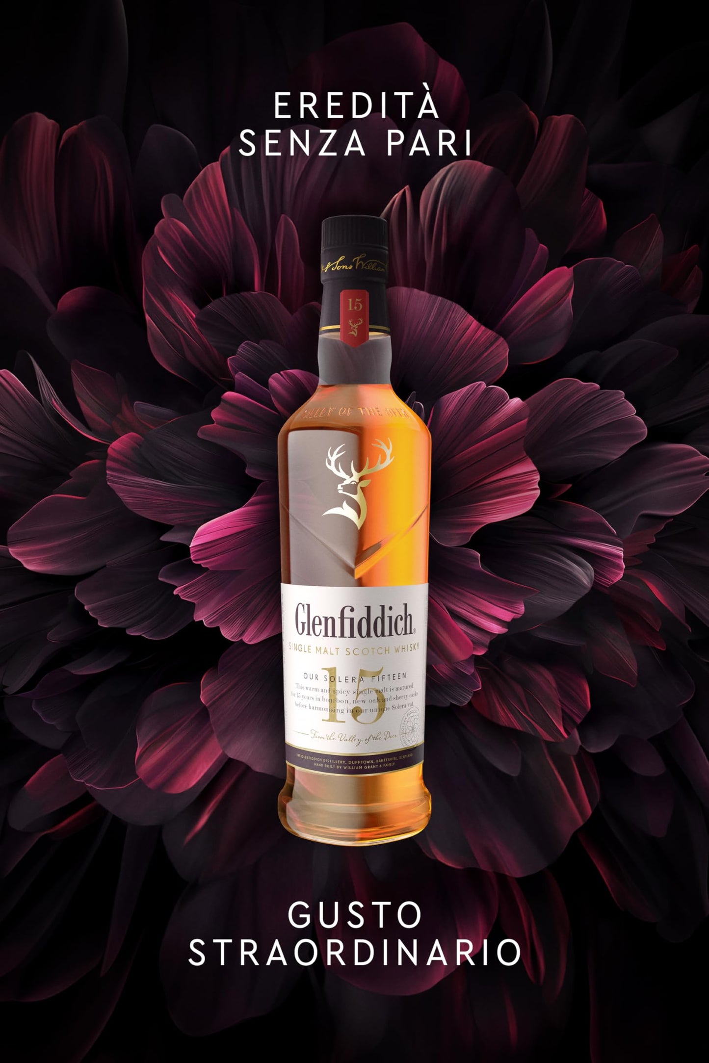 Glenfiddich Single Malt Scotch Whisky 15 Anni, 70cl