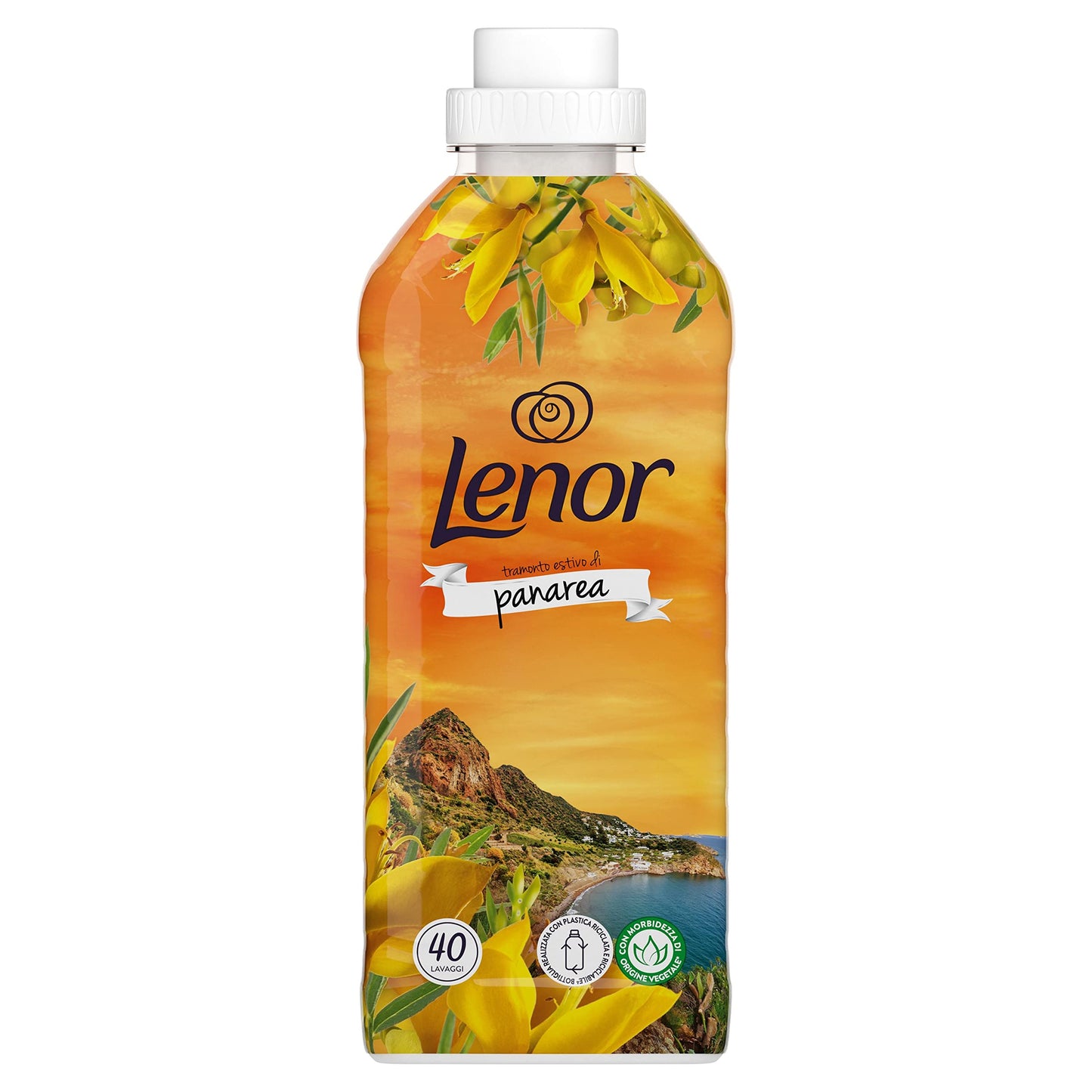 Lenor Ammorbidente Lavatrice Concentrato, 40 Lavaggi, Atmosfere D'Italia Panarea, Freschezza Di Lunga Durata E Morbidezza Di Origine Vegetale, Lenzuola Profumate Fino A 1 Settimana