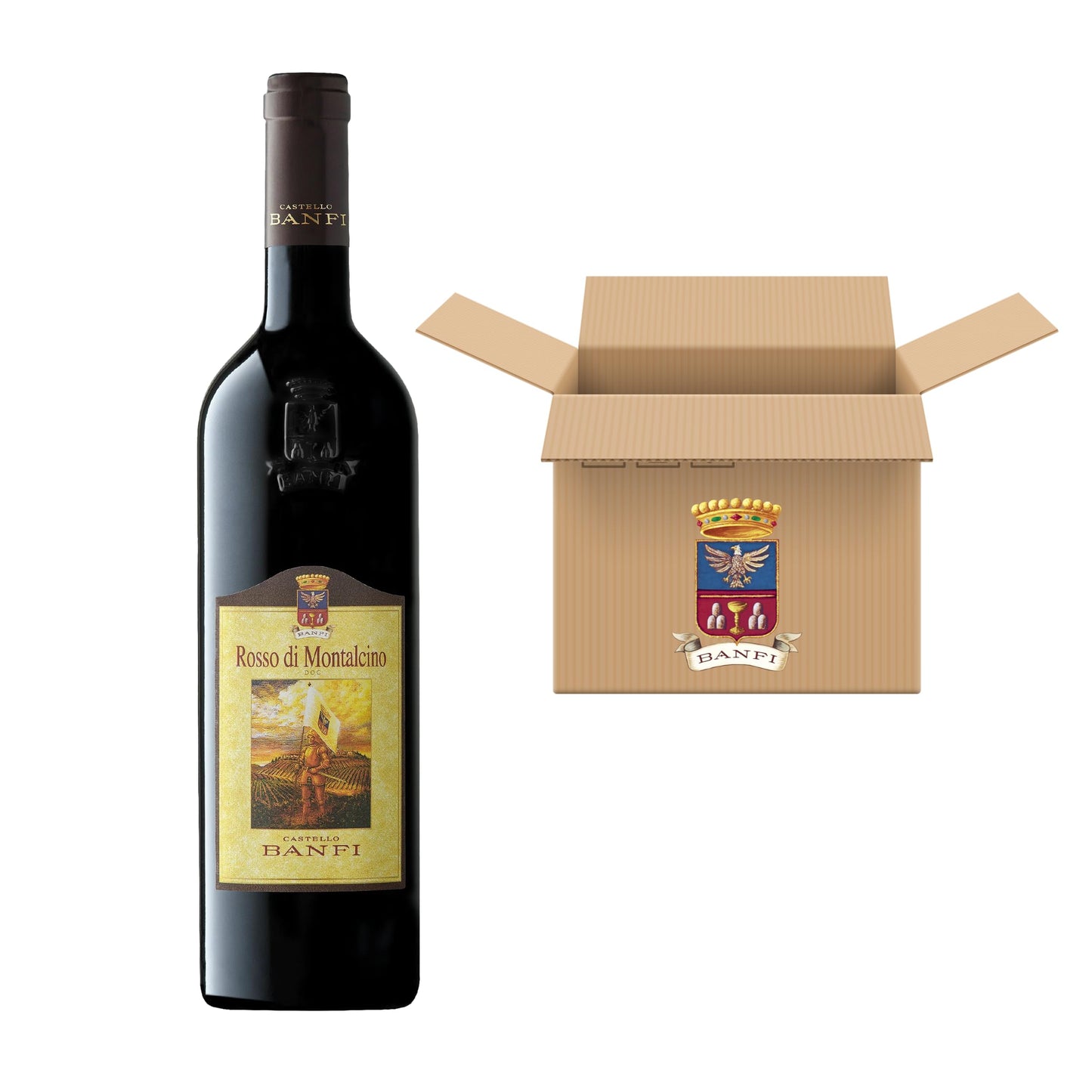 Banfi | Vino Rosso di Montalcino DOC | Castello Banfi Annata 2022 | Confezione da 6 Bottiglie da 750ml