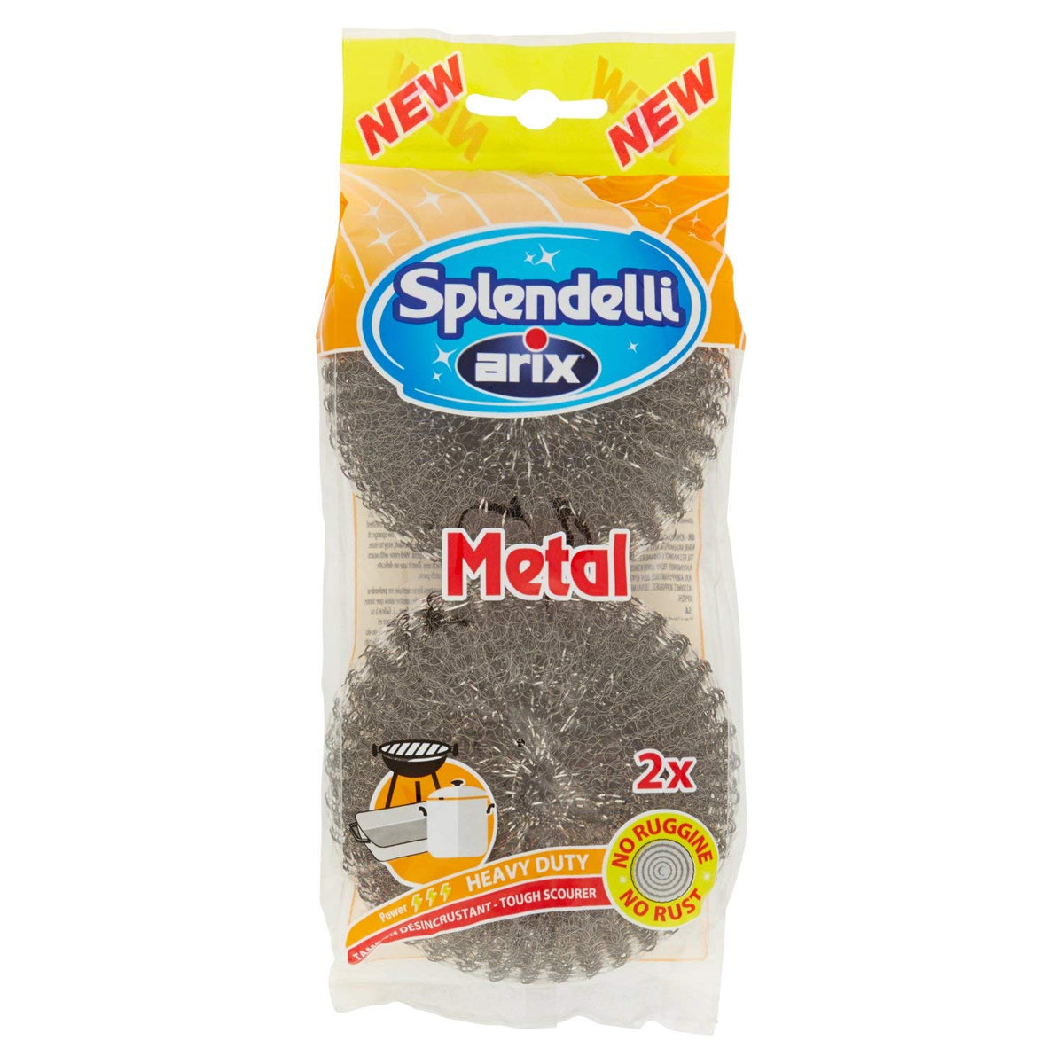 Arix Spugna Acciaio Zincata - 2 Pezzi
