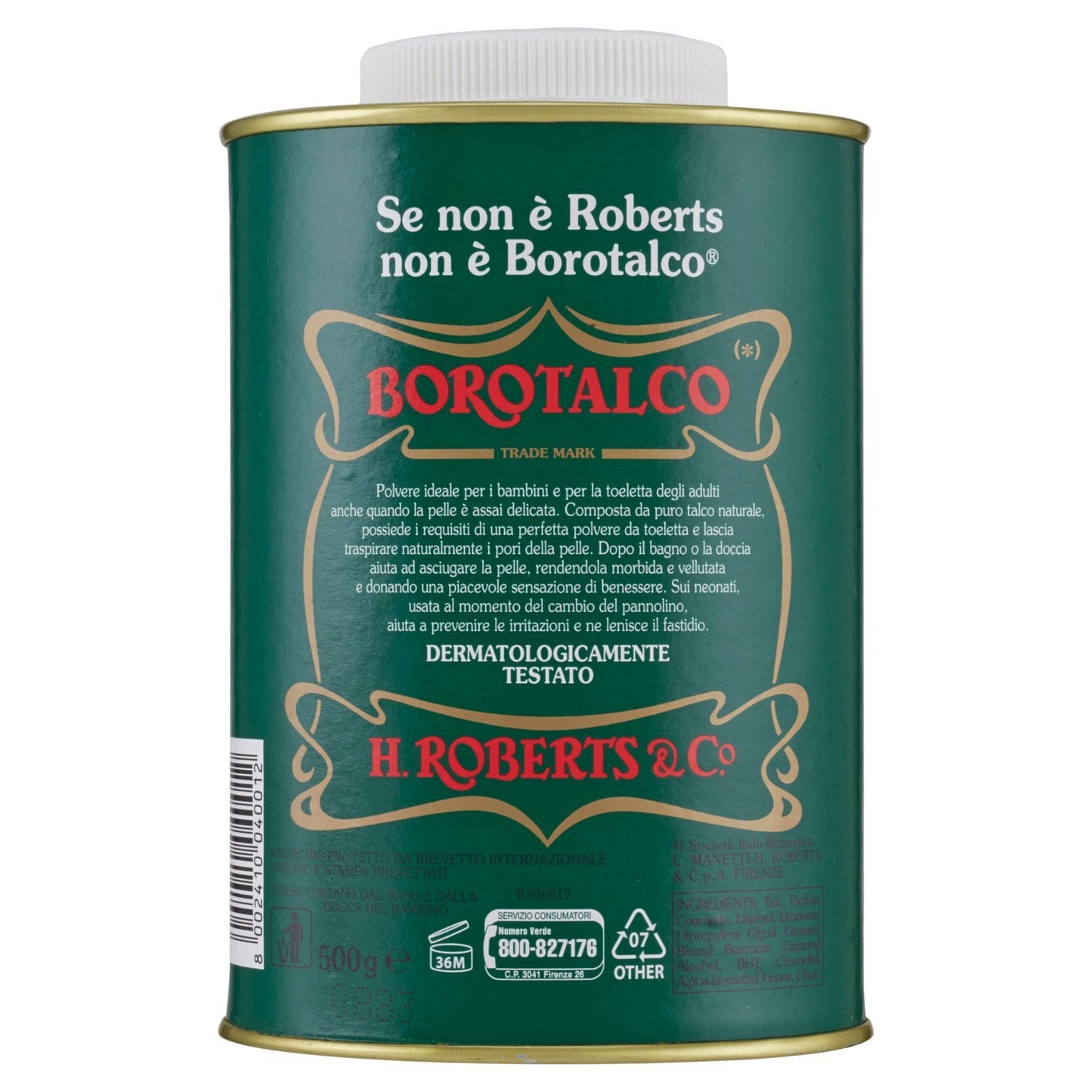 Borotalco Talco Barattolo - 500 gr - 6 Confezioni