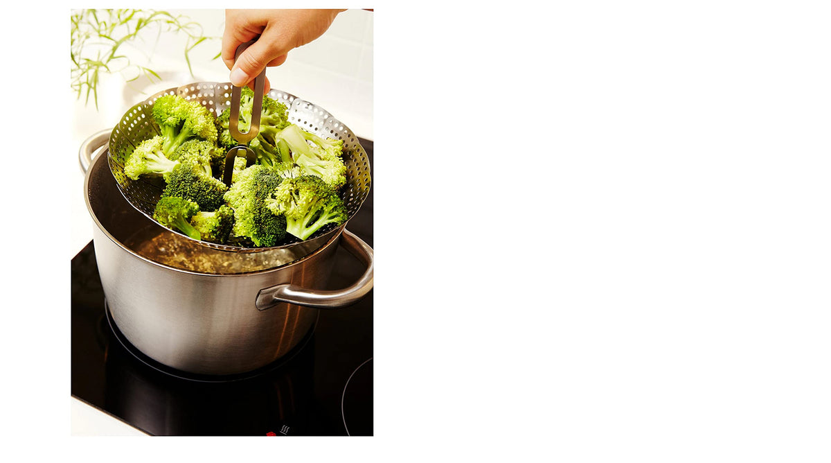 Ikea Stabil in vaso, inserto per cottura a vapore di verdure carne pieghevole in acciaio INOX da cucina dieta