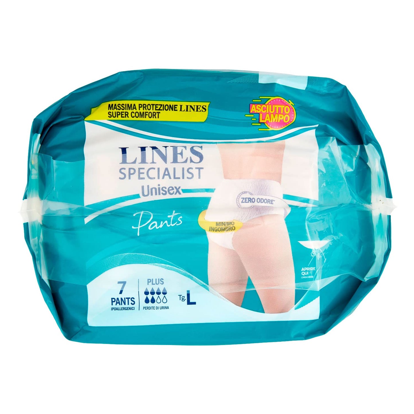 Lines Specialist Pannolone Ipoallergenico, Taglia L, 7 Pezzi