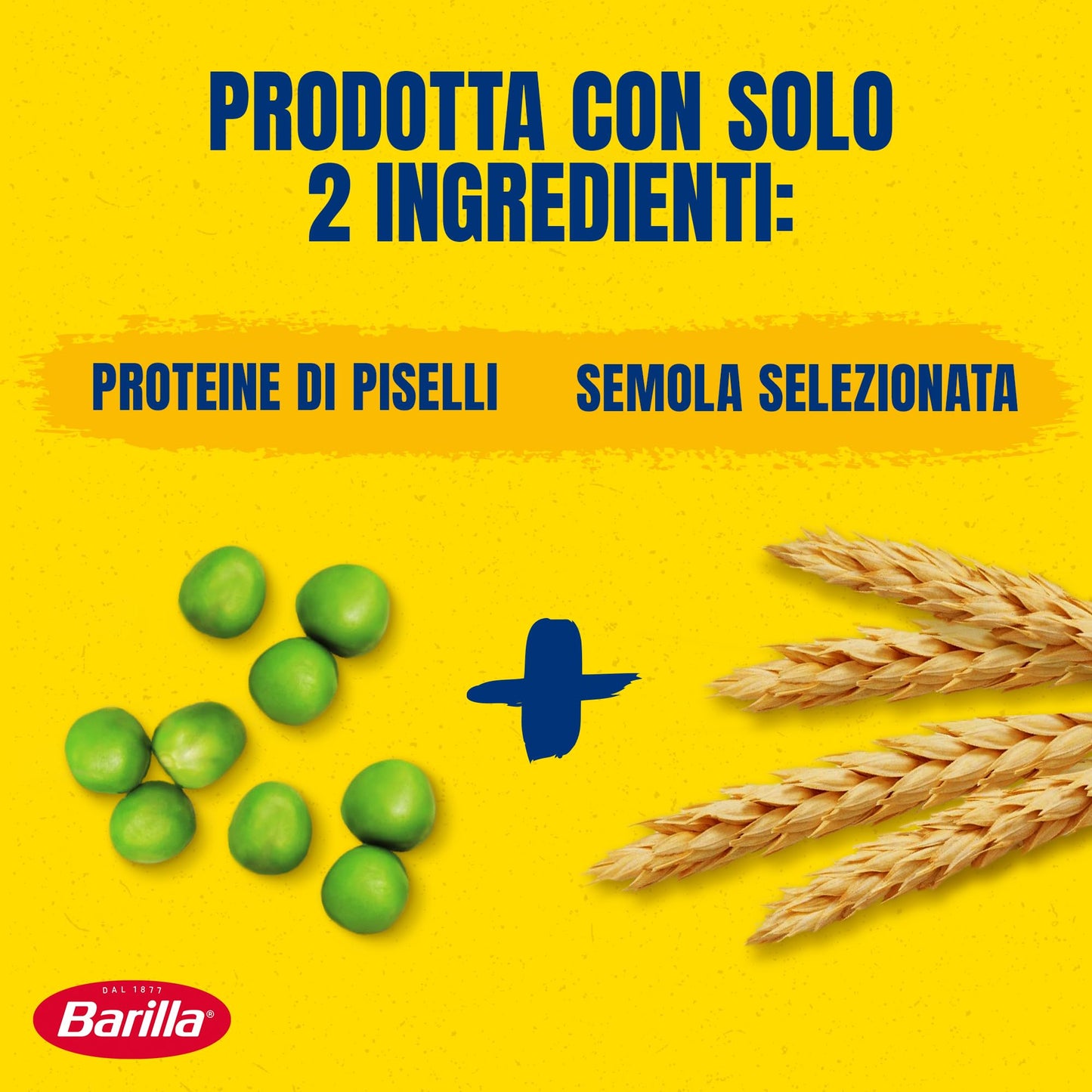 Barilla Pasta Fusilli Protein+, Pasta Proteica di Semola di Grano Duro con Proteine di Piselli, 400 g