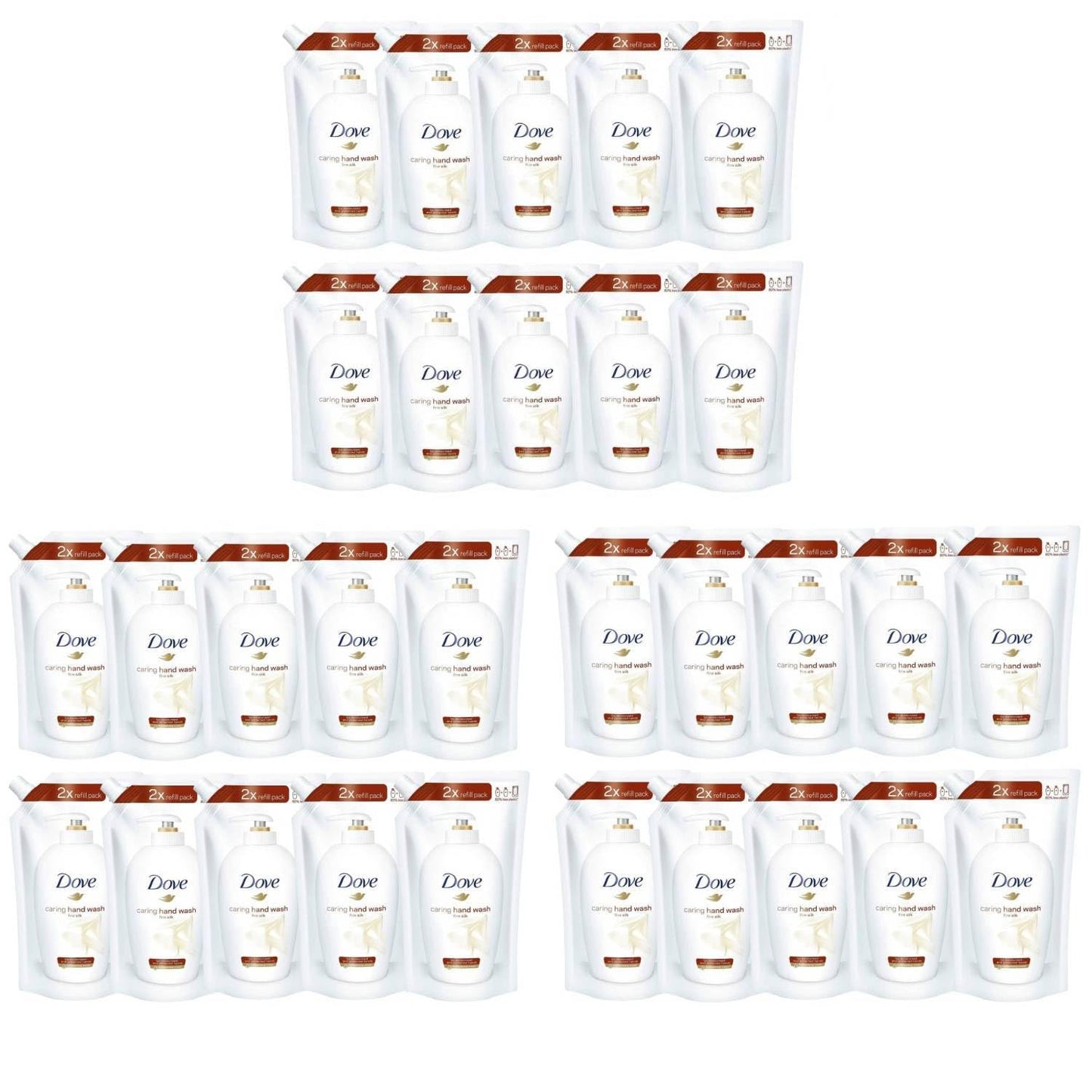 Dove Eco-Ricarica Sapone Liquido Mani Corpo Viso Seta Preziosa 500ml (30)