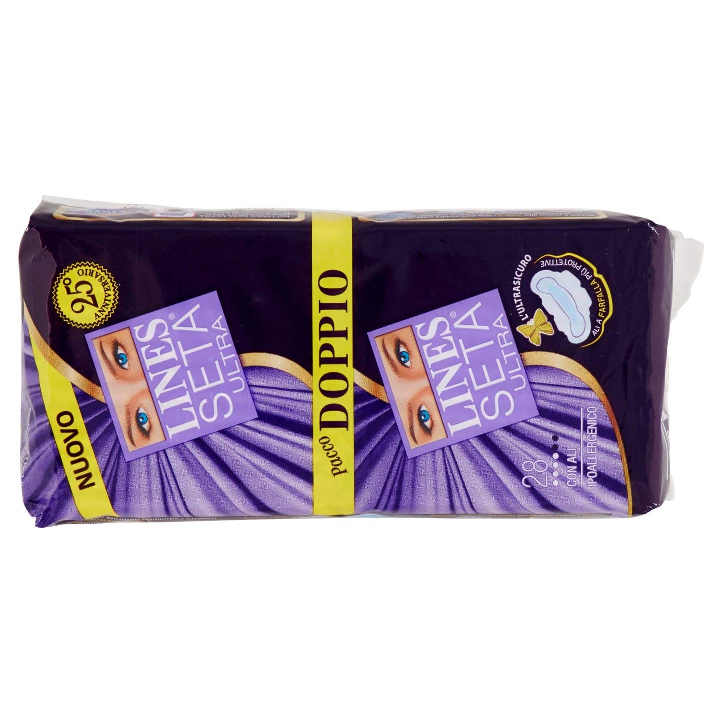 Lines Seta, Assorbenti Ultra con Ali - 28 Pezzi