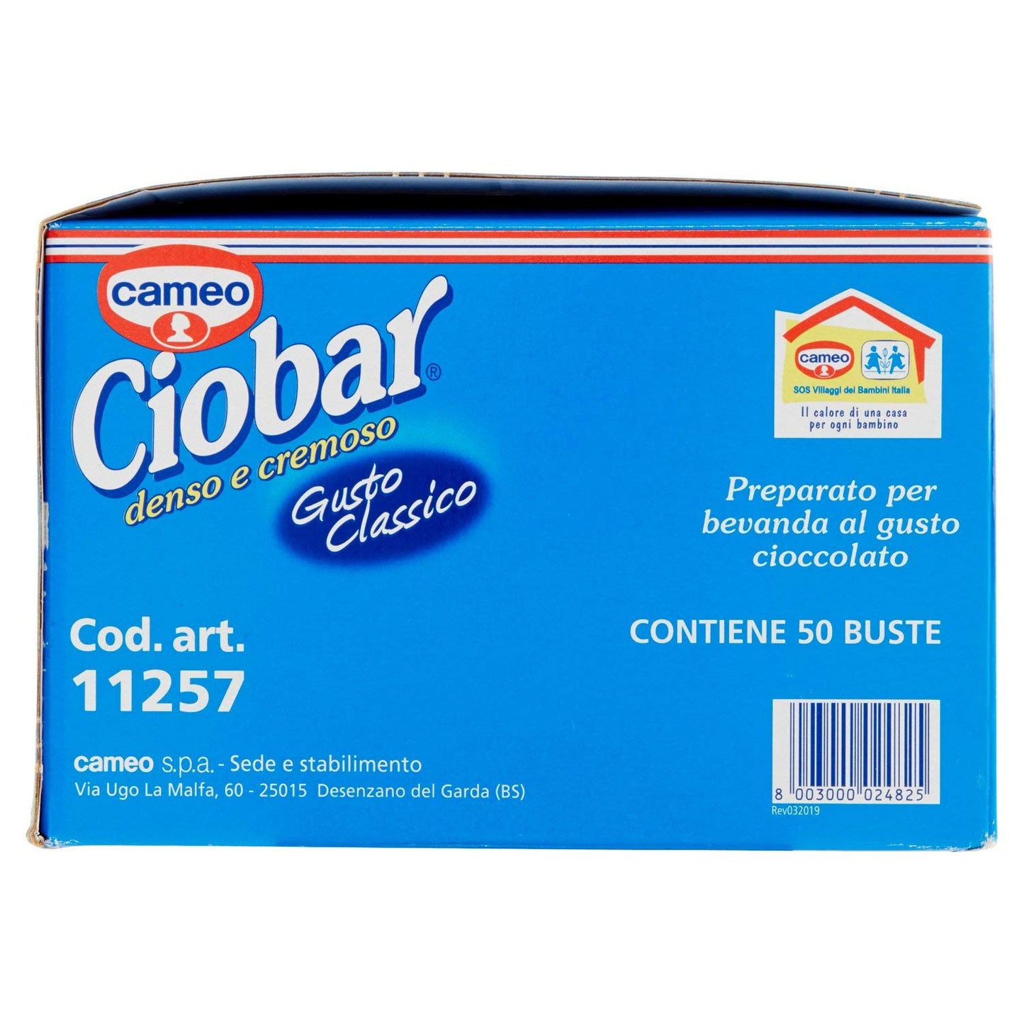 Cameo Ciobar Classico Cioccolato Bevanda Calda Box Espositore da 50 Buste