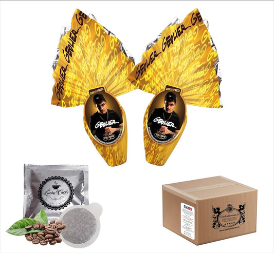 Uovo di Pasqua Geolier Ufficiale con Cioccolato al Latte e Fantastica Sorpresa per crispo 220g (NOVITA' PASQUA 2025) PEZZI 2 + 2 CIALDE LUCKY CAFFE' IN OMAGGIO
