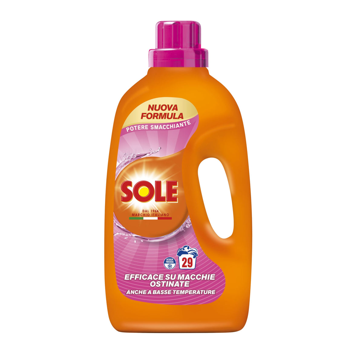 Sole Detersivo Lavatrice Potere Smacchiante 183 Lavaggi, Formula igienizzante, Detersivo Lavatrice Liquido Potere Smacchiante, rimuove le macchie a basse temperature