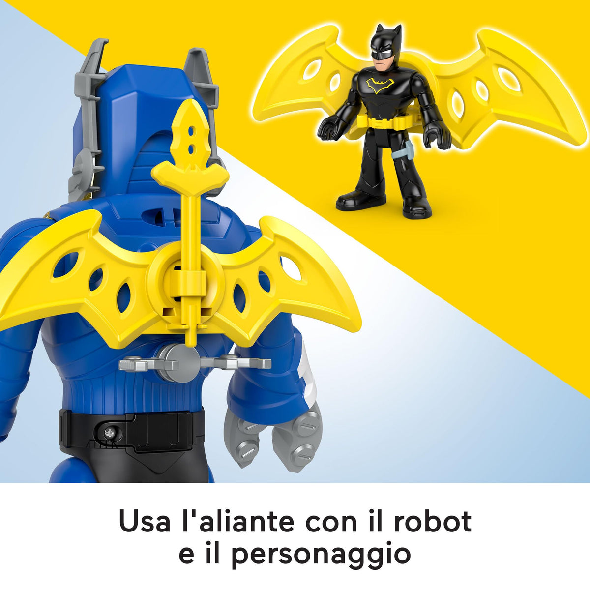 Fisher-Price Imaginext, Imaginext DC Super Friends Batman giocattoli, robot da 30,5 cm con luci, suoni e personaggio Batman Insider, giocattolo per bambini 3+ Anni, HGX98