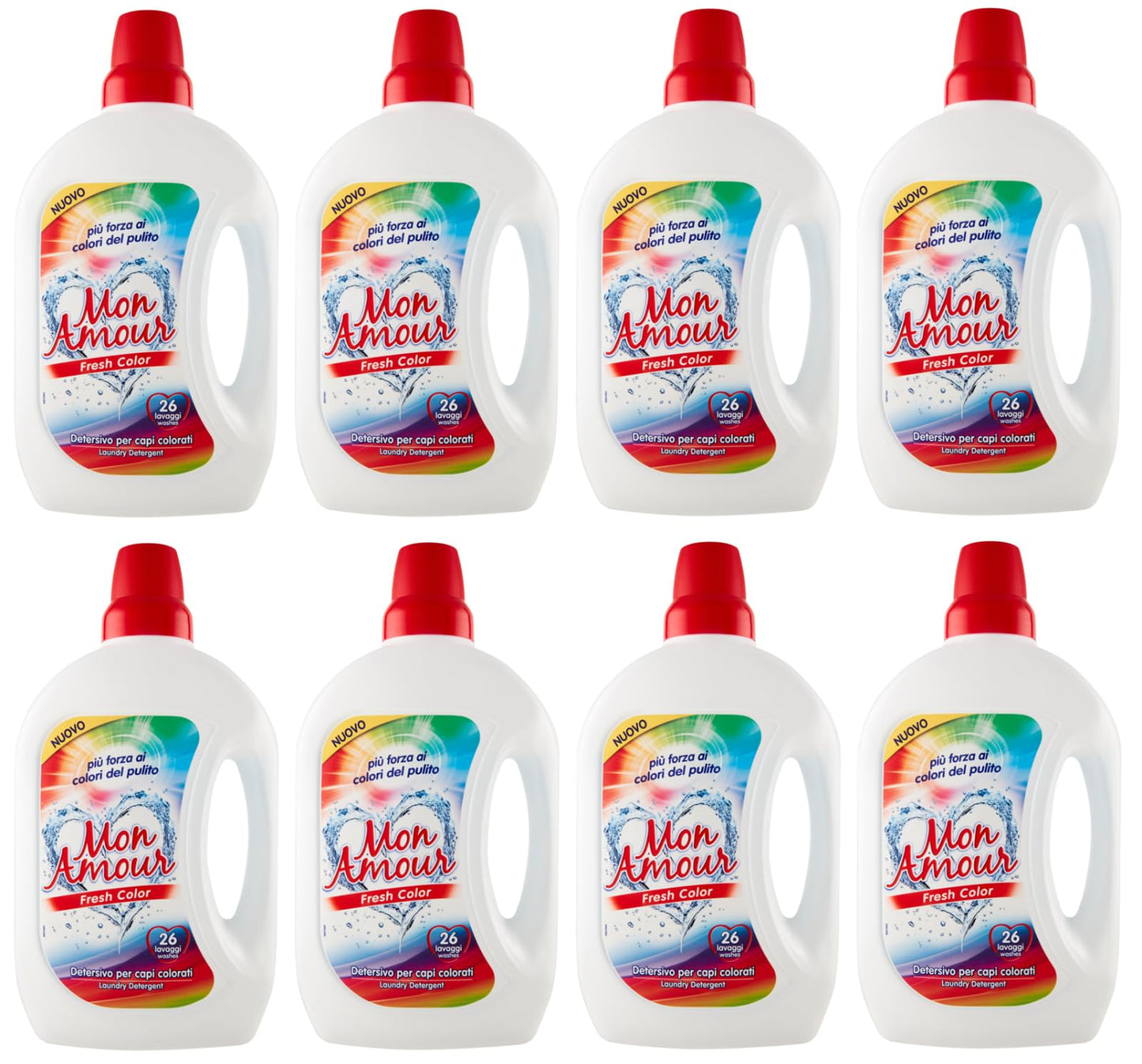 FELCE AZZURRA Mon Amour Fresh Color Detersivo, detersivo liquido per vestiti colorati, 26 lavaggi, 1,560 l
