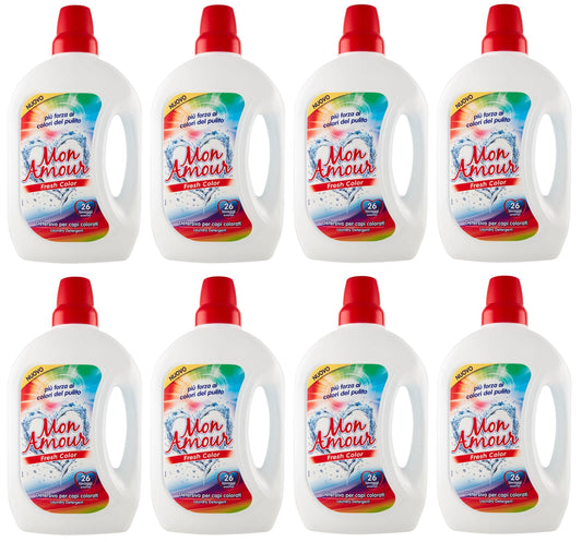 FELCE AZZURRA Mon Amour Fresh Color Detersivo, detersivo liquido per vestiti colorati, 26 lavaggi, 1,560 l