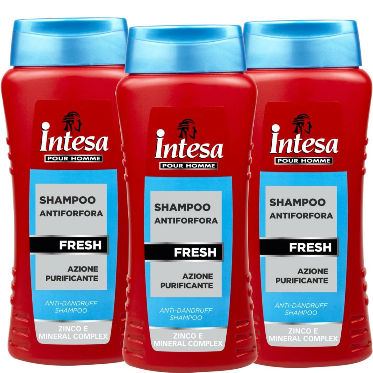 Intesa Pour Homme Shampoo Antiforfora Fresh Uomo 300 ml – Azione Purificante con Zinco e Mineral Complex – Rinfrescante, Uso Quotidiano, Contro la Forfora (3)