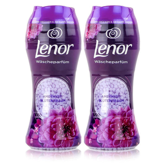 Lenor Unstoppables - Profumo per bucato, aroma: ametista e fiori, 210 g, 2 pezzi