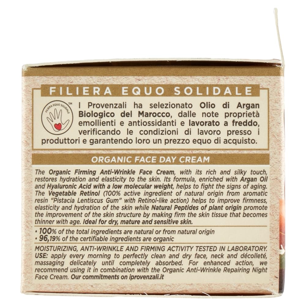 I Provenzali | Crema Viso Antirughe Argan Bio, Rassodante, 50 ml