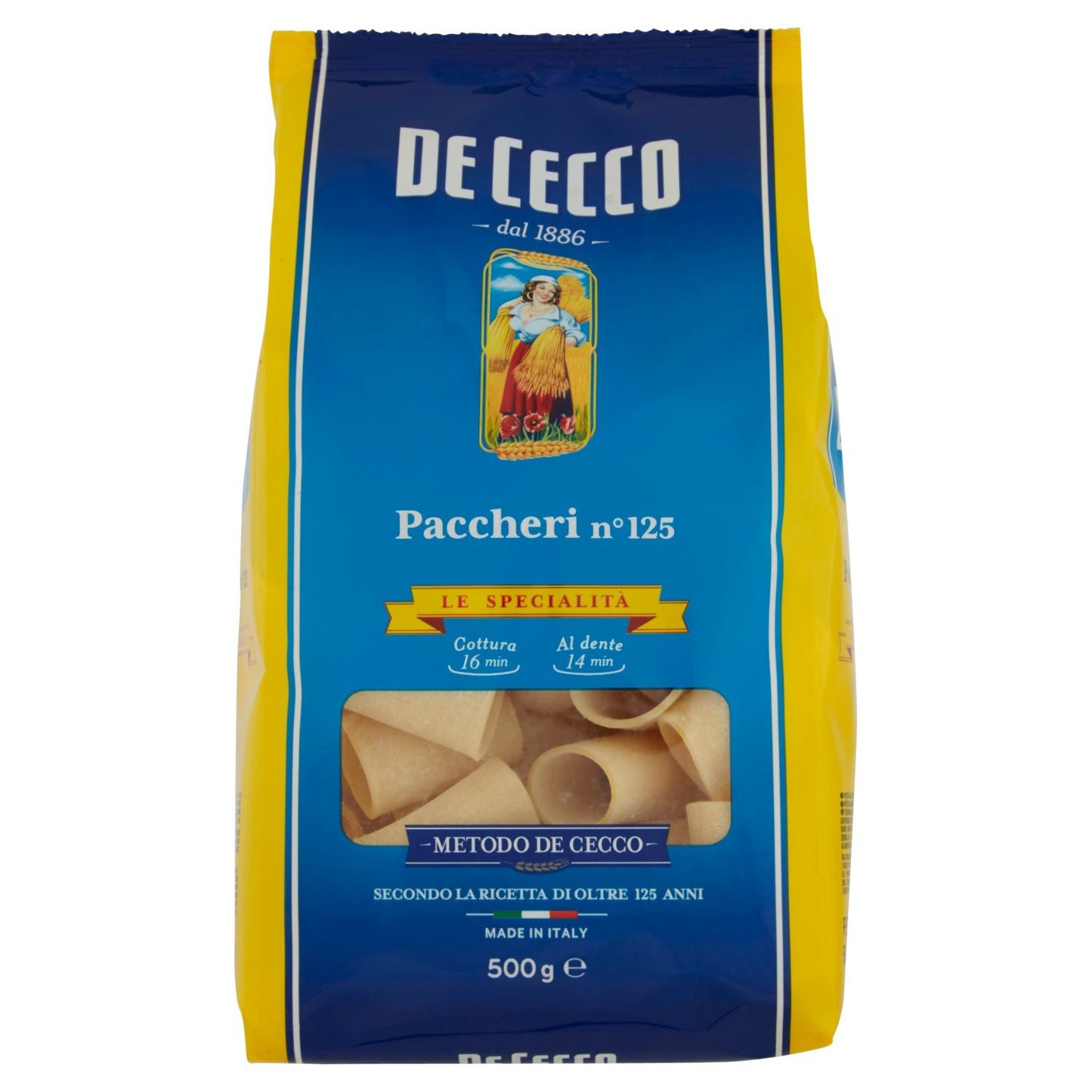 De Cecco Spec."B"125 Paccheri - 6 pezzi da 500 g [3 kg]
