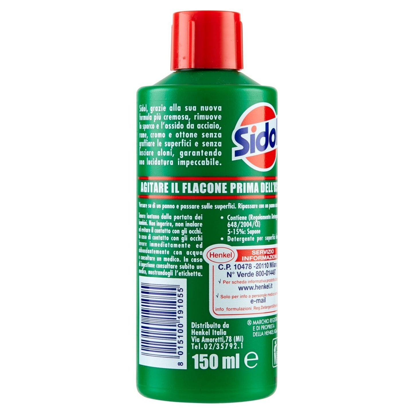 6 x Sidol Lucida Tutti i Metalli Senza Graffiare 150ml