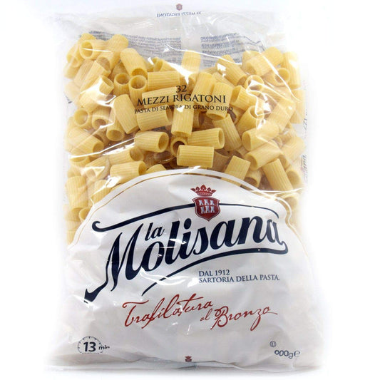 3 CONFEZIONI DI PASTA MEZZI RIGATONI N°32 900 GR (2,7 KG) MADE IN ITALY LA MOLISANA