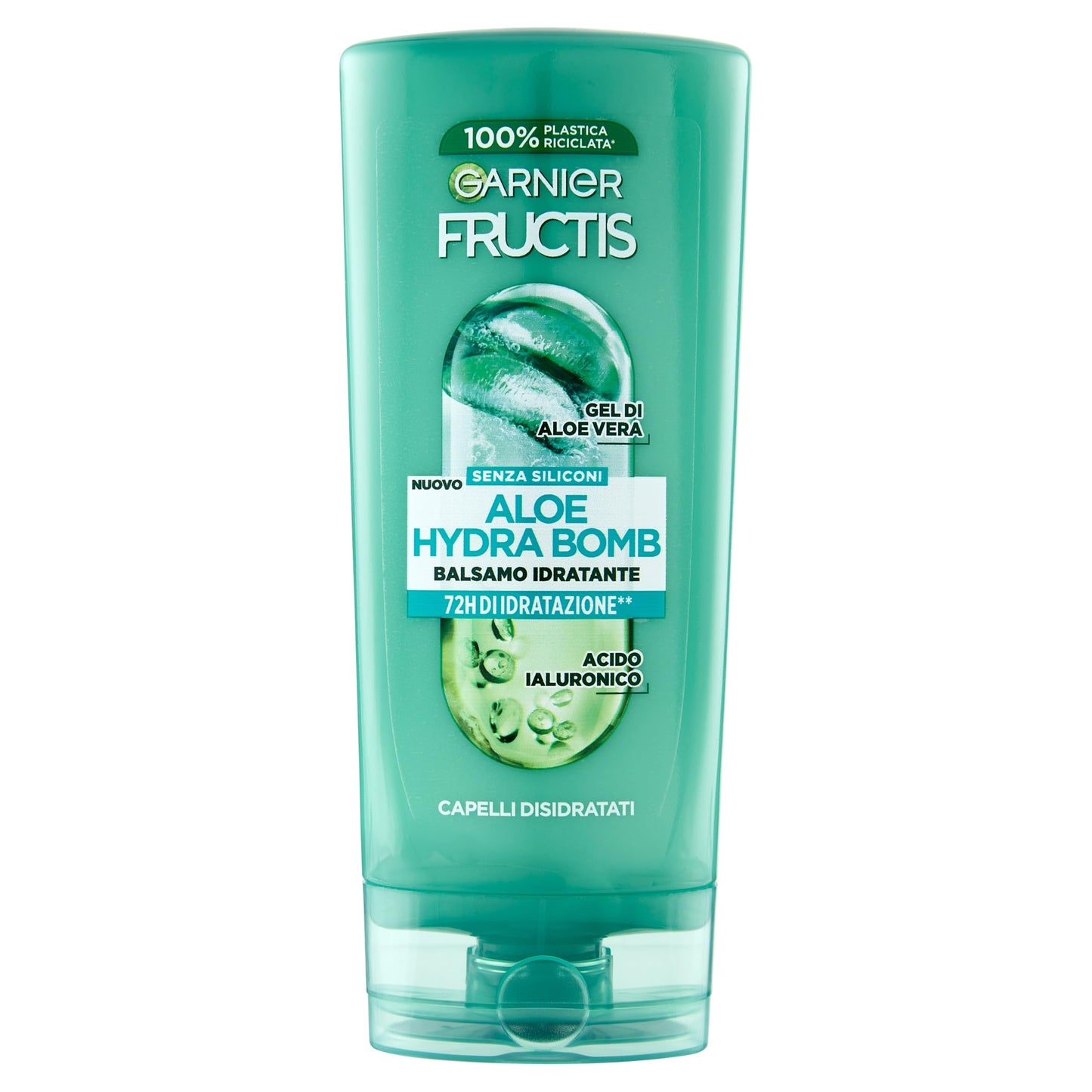 Garnier Fructis Balsamo Idratante, Per Capelli Disidratati, Con Aloe Vera, Per Capelli Sani e Districati, Aloe Hydra Bomb, 200 ml