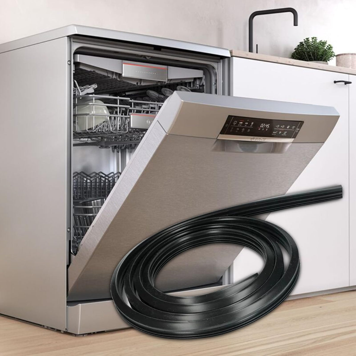 CG94 - Guarnizione Porta Lavastoviglie Compatibile - Codice Referenza 263096 - Lunghezza 1850 mm.