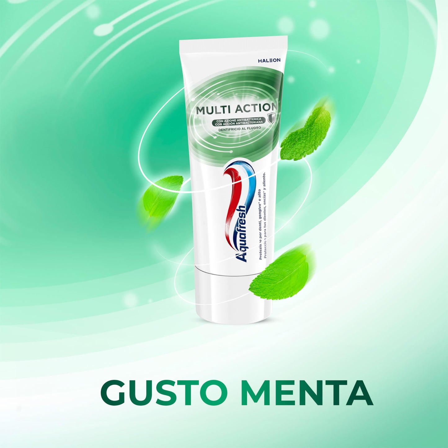 Aquafresh Dentifricio Multi Action per tutta la Famiglia, Previene le Carie, Gengive Sane, Alito Fresco, Rimuove le Macchie, Smalto Forte, Pacco da 12 x75ml