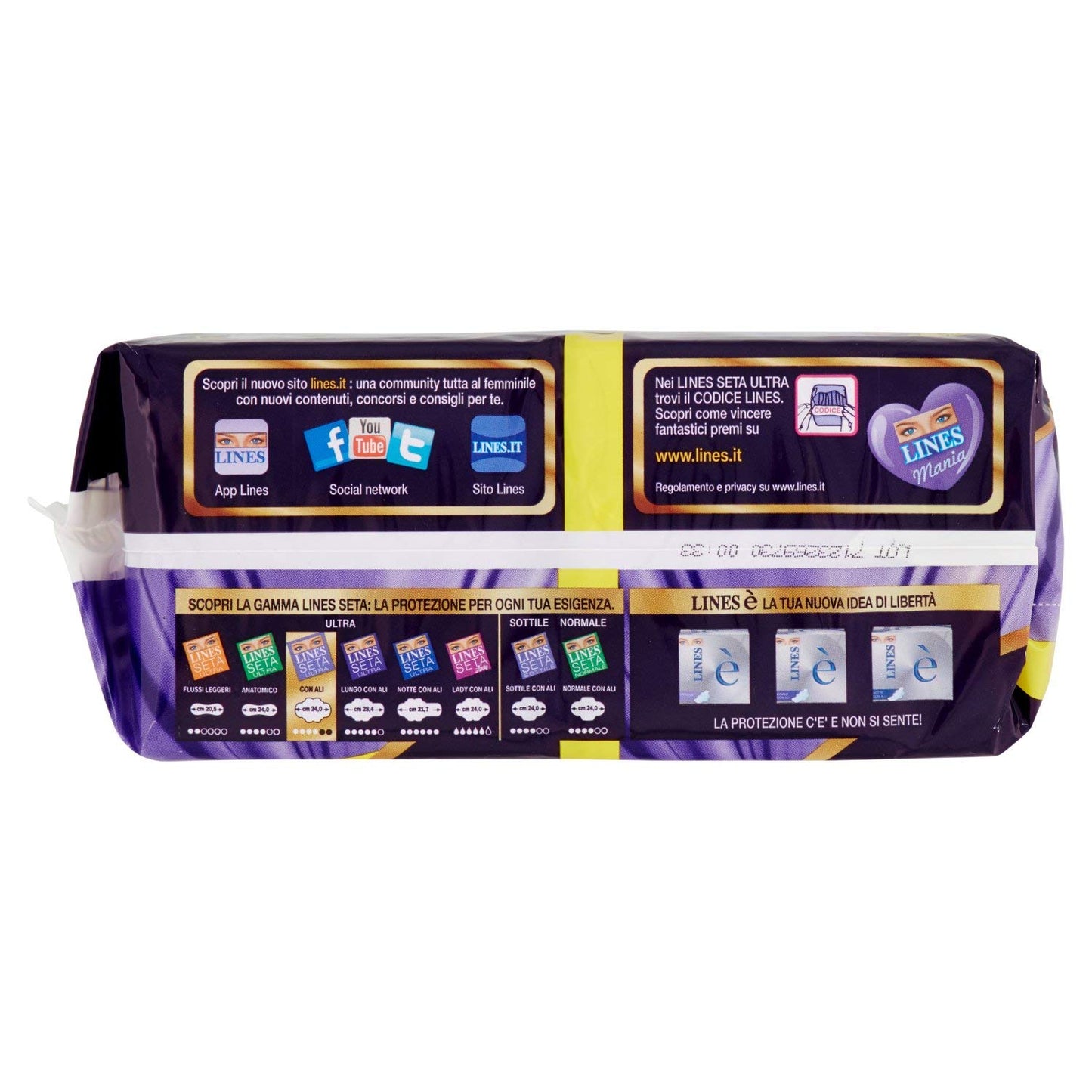 Lines Seta, Assorbenti Ultra con Ali - 28 Pezzi