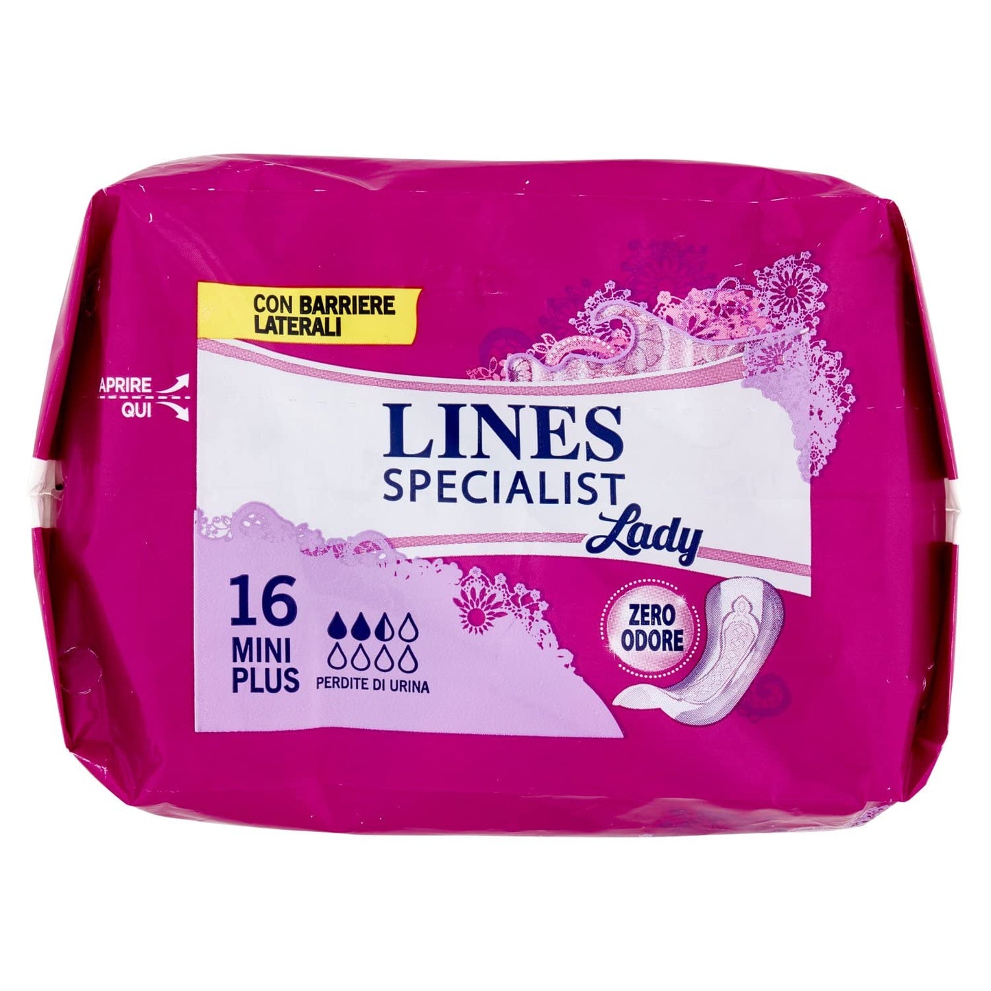 Lines Specialist Assorebenti per Urina Mini Plus, Confezione da 16 Pezzi
