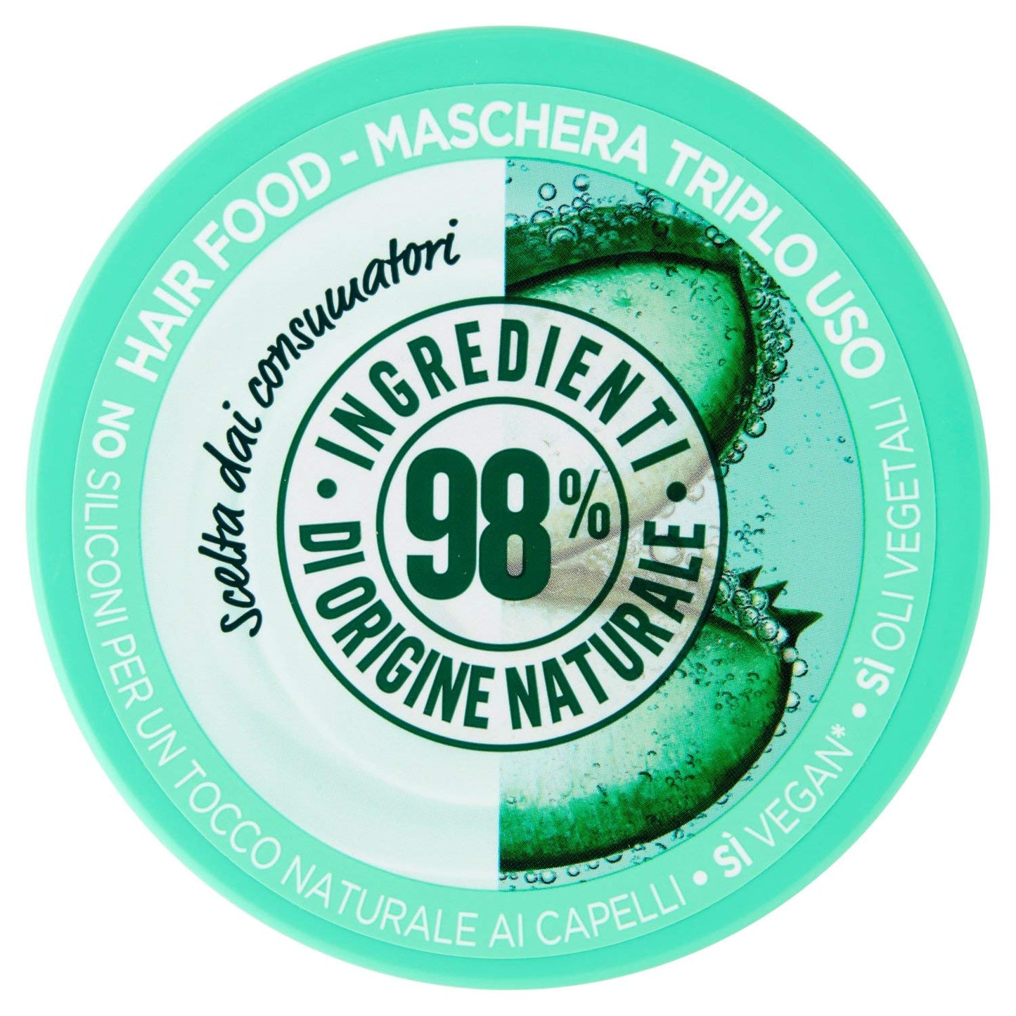 Garnier Fructis Hair Food Aloe Vera Maschera Riparatrice 3 in 1 con Formula Vegana con 97% ingredienti di origine naturale per Capelli Danneggiati