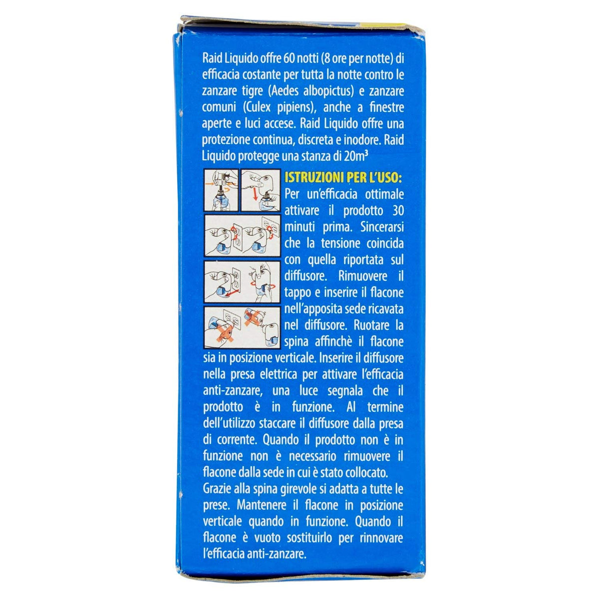 Raid Liquido Zanzare Tigre e Comuni Inodore 1 Ricarica, 36ml