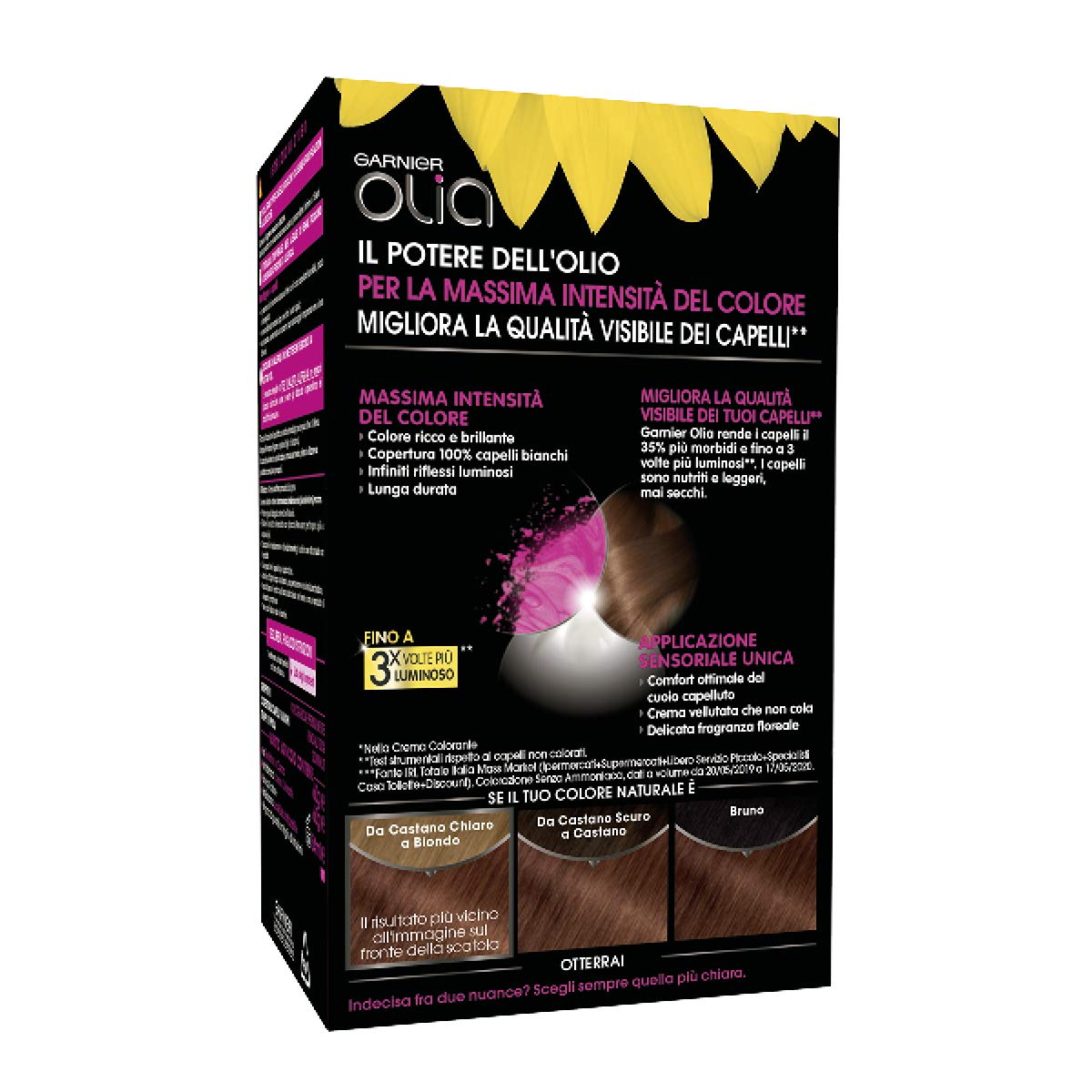 Garnier Olia Colorazione Permanente, 6.35 Castano Chiaro Cioccolato - 1 Pacco