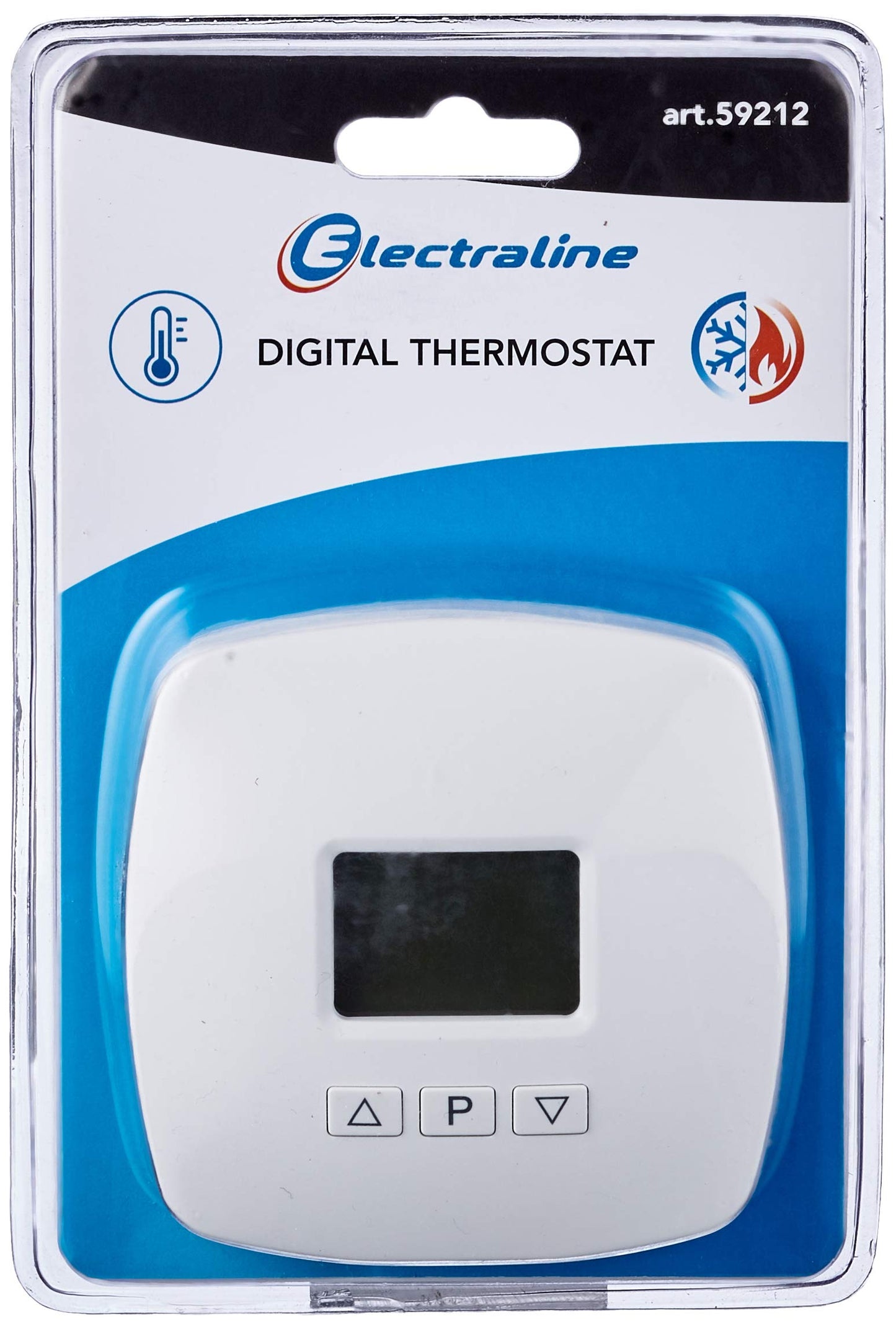 Electraline 59212 Termostato Digitale, Bianco