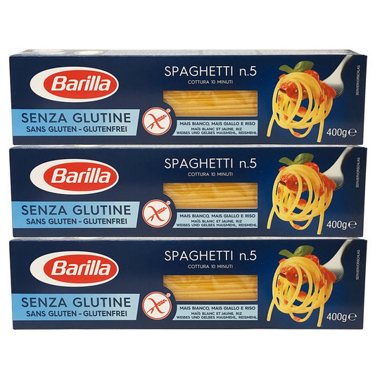 3X Barilla Spaghetti 400g Senza Glutine Senza Glutine Pasta Noodles Health Food!