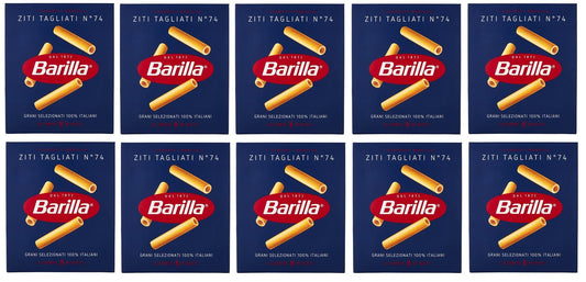 10x Barilla Ziti Tagliati No. 74 Italian Pasta 500g pack