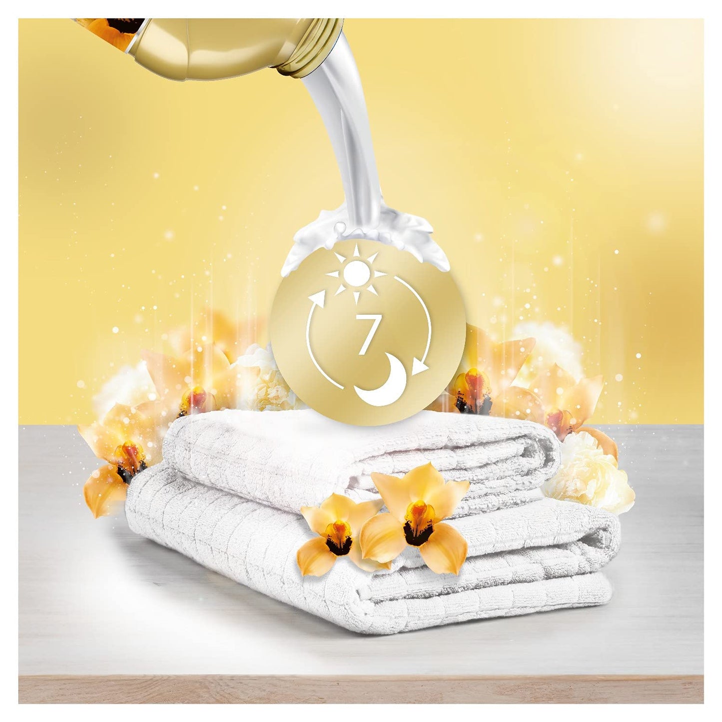 Lenor Ammorbidente Lavatrice Concentrato, 176 Lavaggi (8 x 22), Oro e Fiori di Vaniglia, Maxi Formato, Profuma Ogni Notte fino a una Settimana