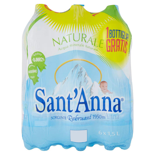 Sant'Anna Acqua Naturale Sorgente Vinadio, 6 x 1.5L