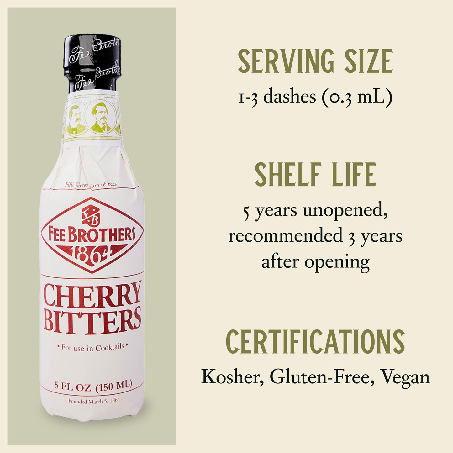 FEE BROTHERS 1864 BITTERS CHERRY Bitter aromatizzante CL.10