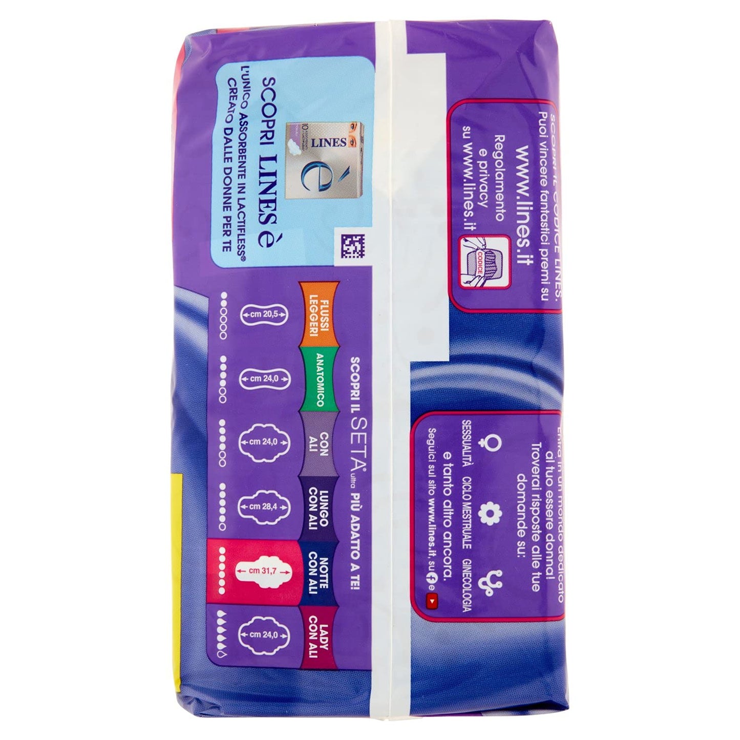 Lines Assorbenti Seta Ultra Notte, 28 Pezzi
