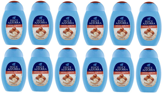 12x Felce Azzurra Argan Sublime Gel da Doccia - Doccia Gel Bagnoschiuma 250ml