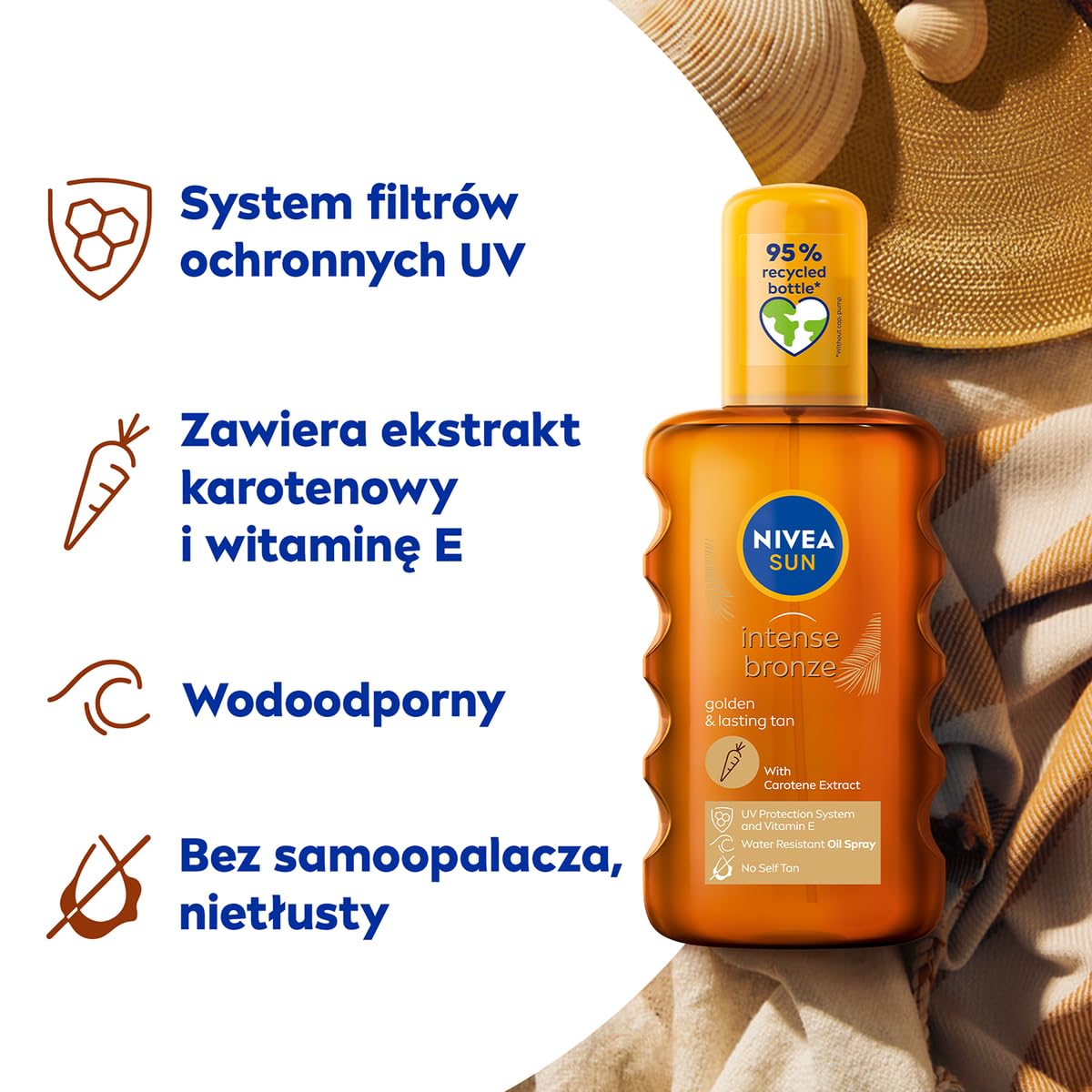 NIVEA Sun Carotene Spray olio solare, 200 ml