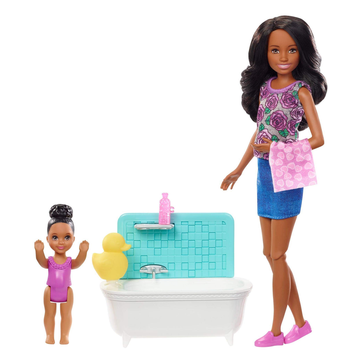 Barbie Bambola Skipper con Vasca da Bagno, Bambina Che Muove Le Braccia e Accessori