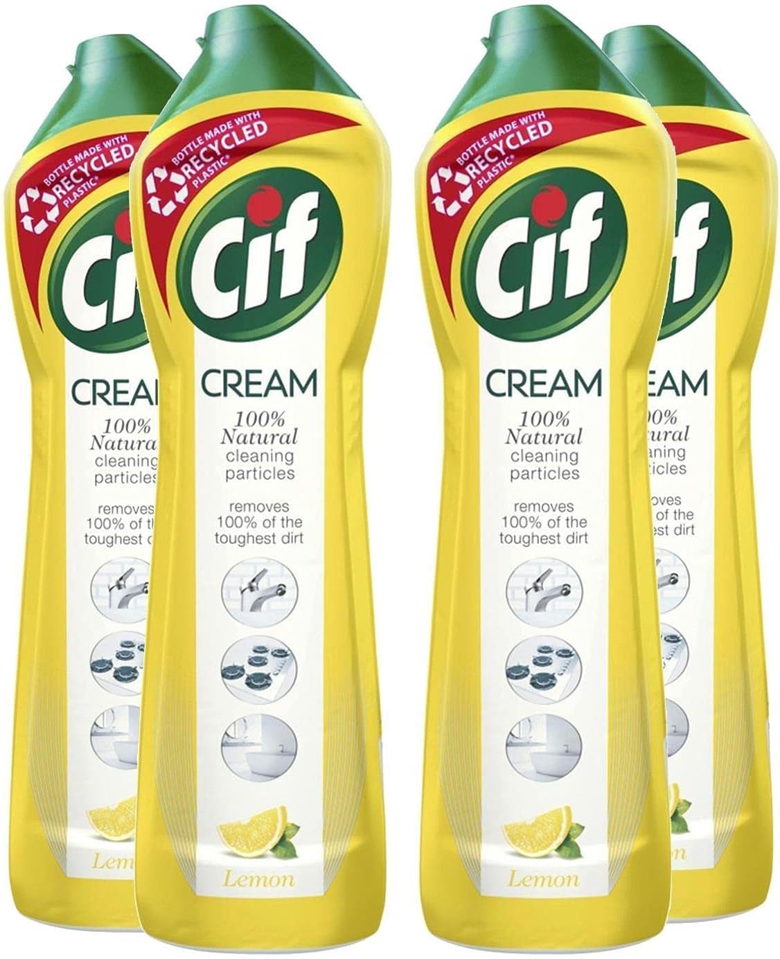 CIF, anticalcare in crema, al limone, 500 ml (confezione da 4)