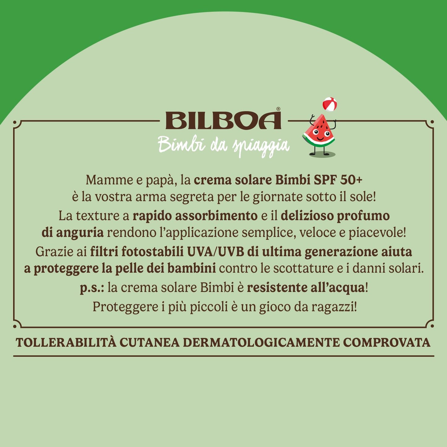 Bilboa Bimbi da Spiaggia Trigger Solare Bambini con Protezione SPF 50+, Resistente all'Acqua e Anti Scottature, Dermatologicamente Testato, 250 ml